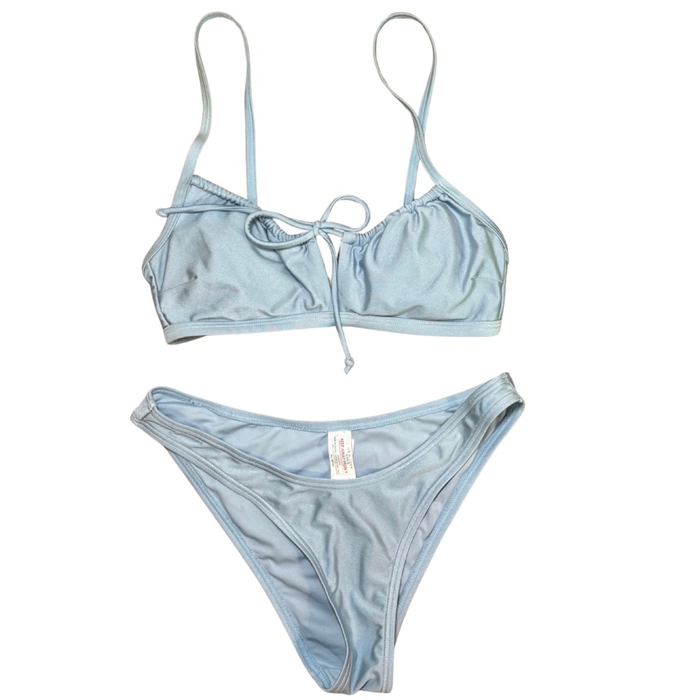 New Look | Light Blue Shimmer Bikini | Size Small (UK 8)